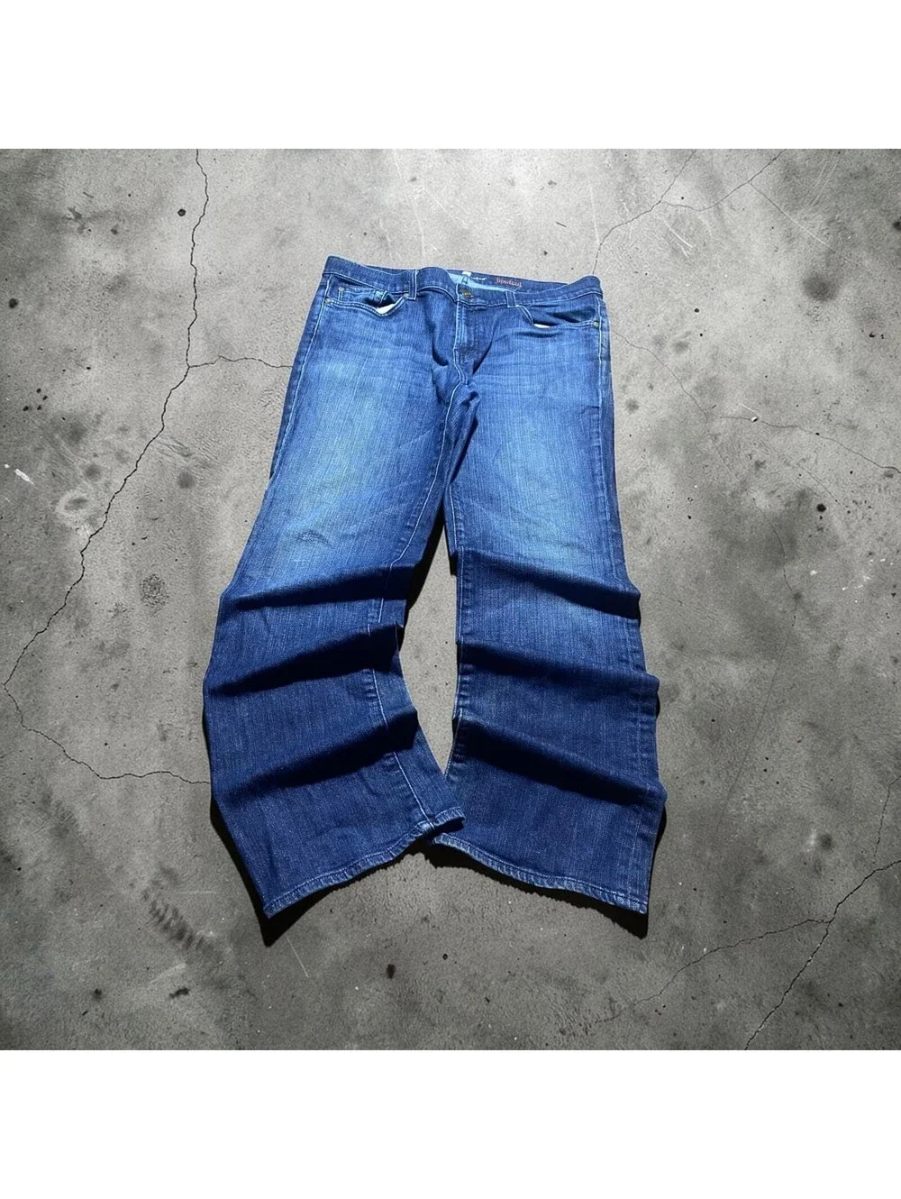 Vintage Y2K 7 For All Mankind Bootcut Jeans Blue 38x34